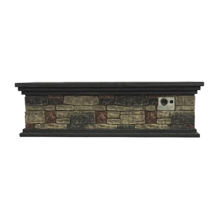 Noble House Chesney 56" Rectangular Light Weight Concrete Fire Pit in Brown
