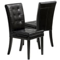 thumbnail image 1 of Noble House Clayton Set of 2 Contemporary Black Bonded Leather Dining Chairs, 1 of 5