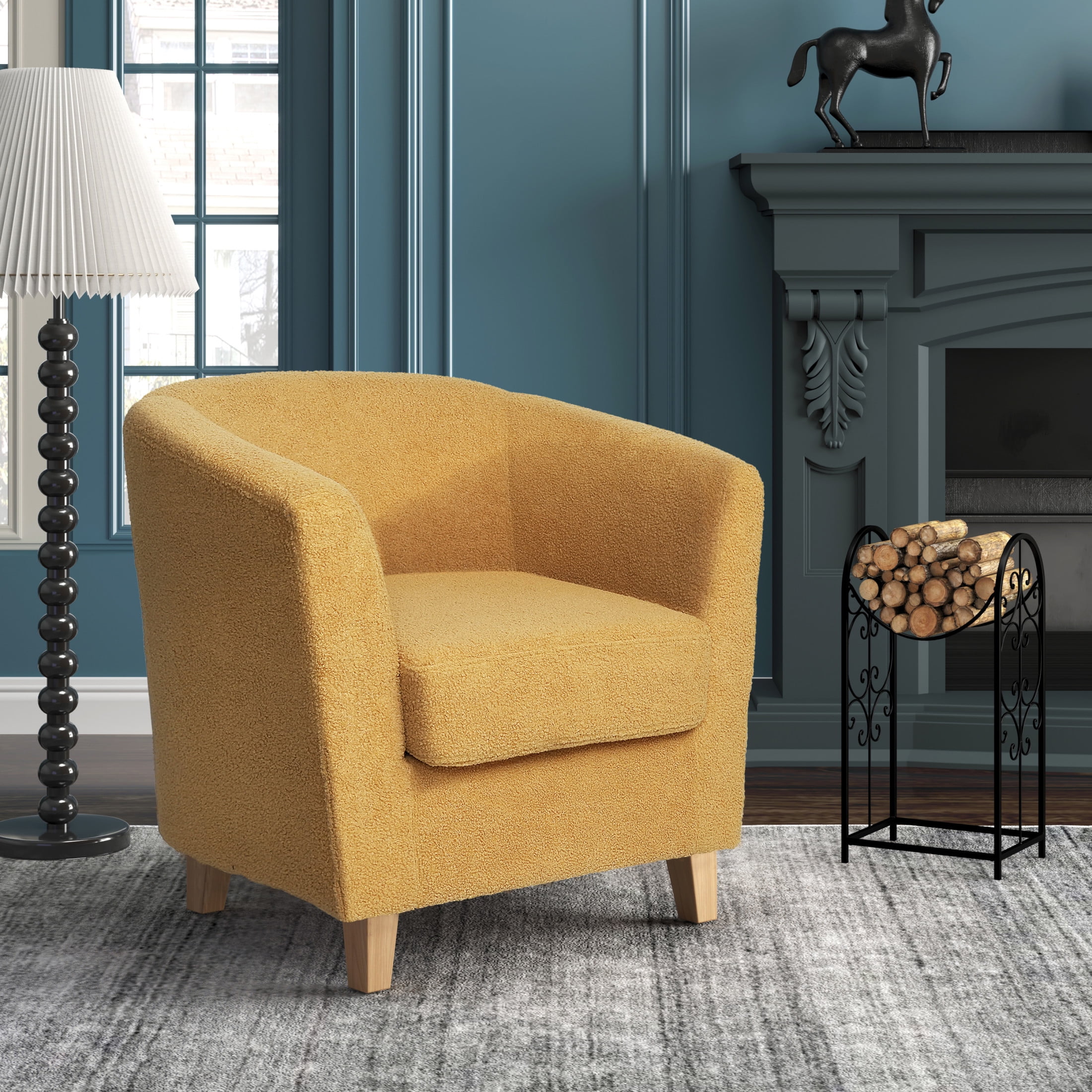 Noble House Club Chair, Mustard Yellow