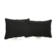 thumbnail image 1 of Noble House Coronado 12x18" Rectangle Fabric Throw Pillows in Black (Set of 2), 1 of 3