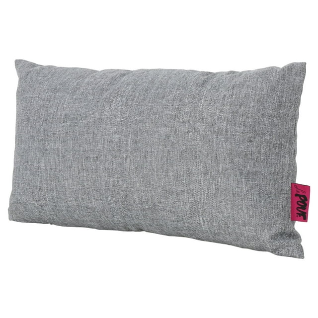 Noble House Coronado 18.5x11.5" Outdoor Fabric Throw Pillow in Gray