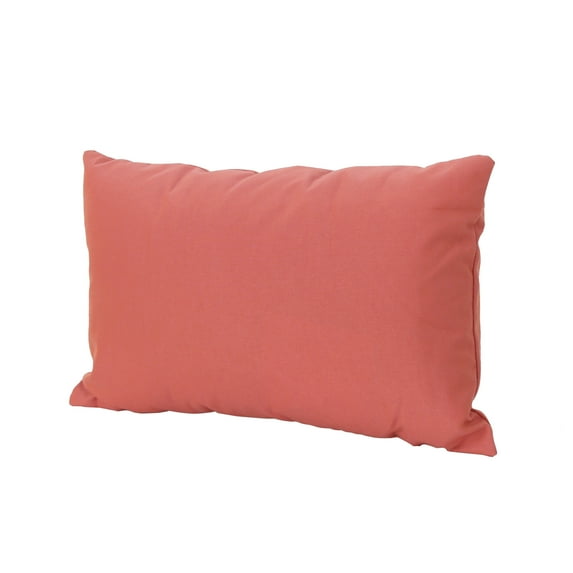 Noble House Coronado 18.5x11.5" Outdoor Fabric Throw Pillow in Pink