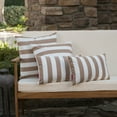thumbnail image 1 of Noble House Coronado Outdoor 4 Piece Water Resistant Throw Pillow Set in Brown, 1 of 10