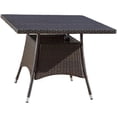 thumbnail image 1 of Noble House Corsica 35.83" Square Wicker Patio Dining Table in Brown, 1 of 11