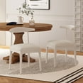 thumbnail image 1 of Noble House Cotterell Fabric and Wood Dining Chairs, Set of 2, Almond Textured Boucle and Bleached Wood, 1 of 9