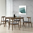 thumbnail image 1 of Noble House Currant Fabric Upholstered Dining Chairs, Set of 4, Walnut and Charcoal, 1 of 8