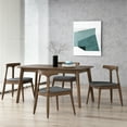 thumbnail image 1 of Noble House Currant Fabric Upholstered Dining Chairs, Set of 4, Walnut and Gray, 1 of 8