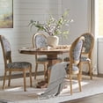 thumbnail image 1 of Noble House Dason Fabric and Wood 5 Piece Dining Set, Black and White Print and Natural, 1 of 13