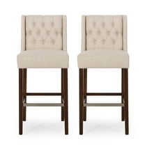 Noble House Daylanie Barstools, Beige, Espresso