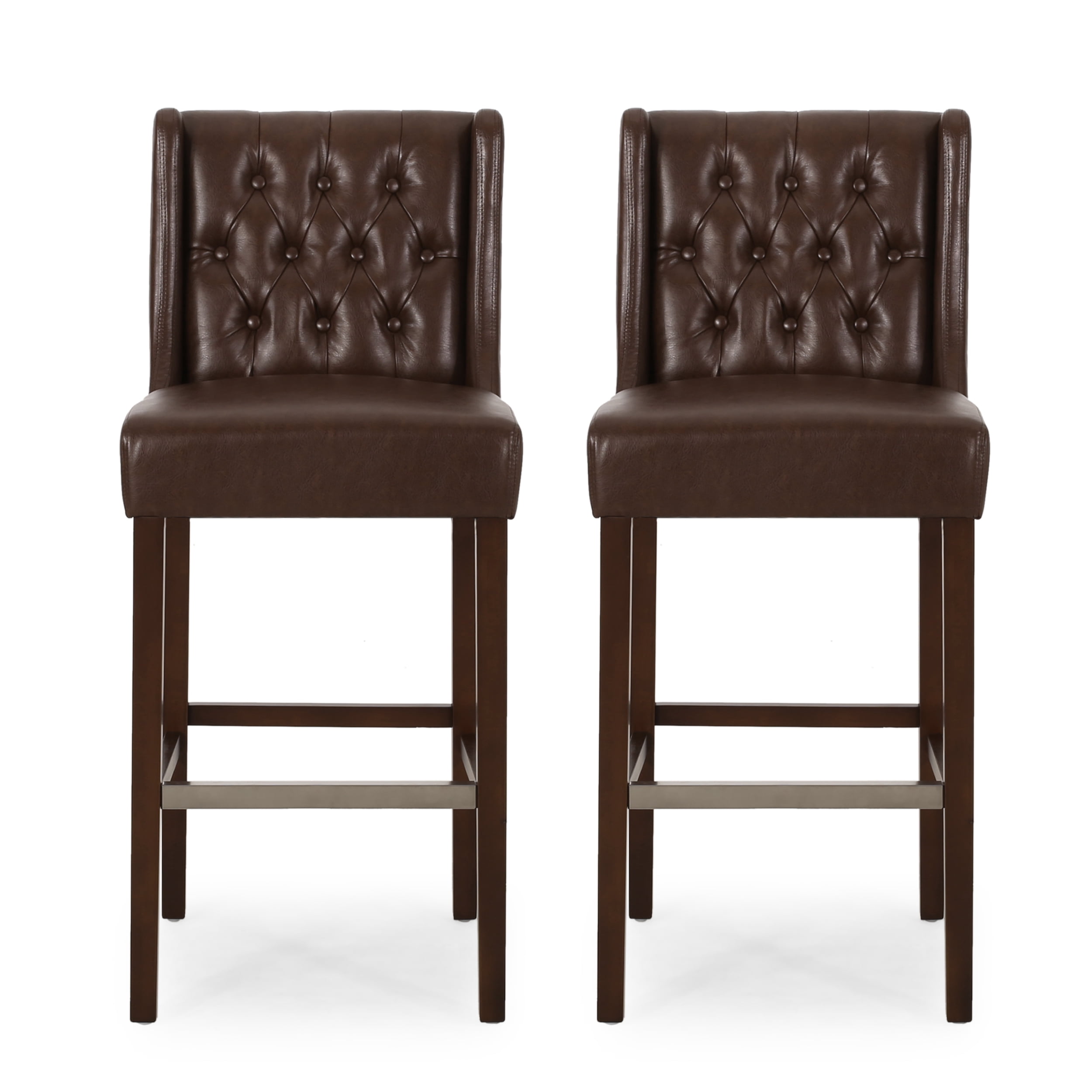 Noble House Daylanie Barstools, Dark Brown, Espresso
