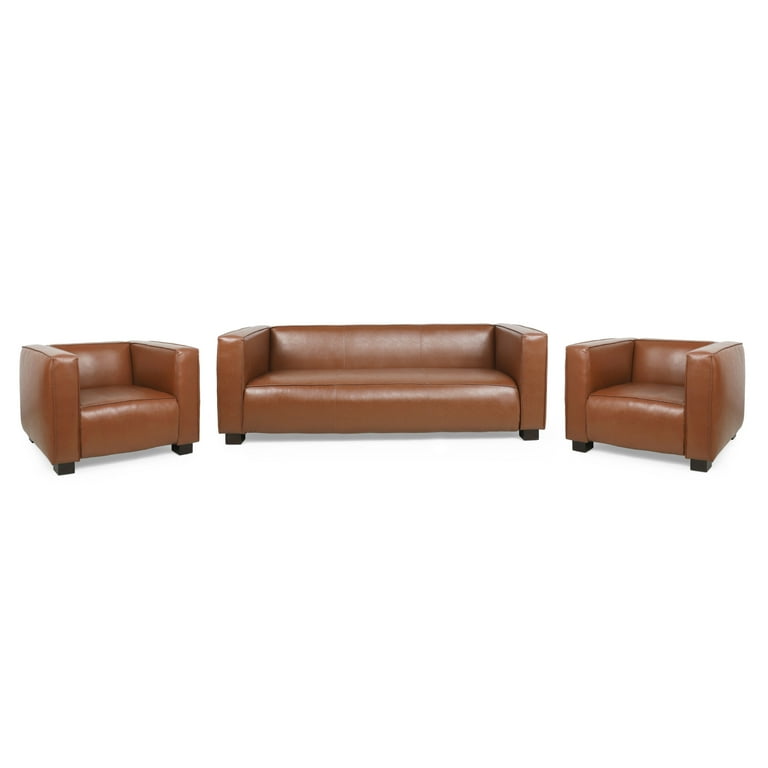 Free Shipping! Noble House Denison Faux Leather Sofa & Club Chair