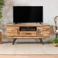 thumbnail image 1 of Noble House Desta Handcrafted Boho Reclaimed Wood TV Stand, Natural and Black, 1 of 9