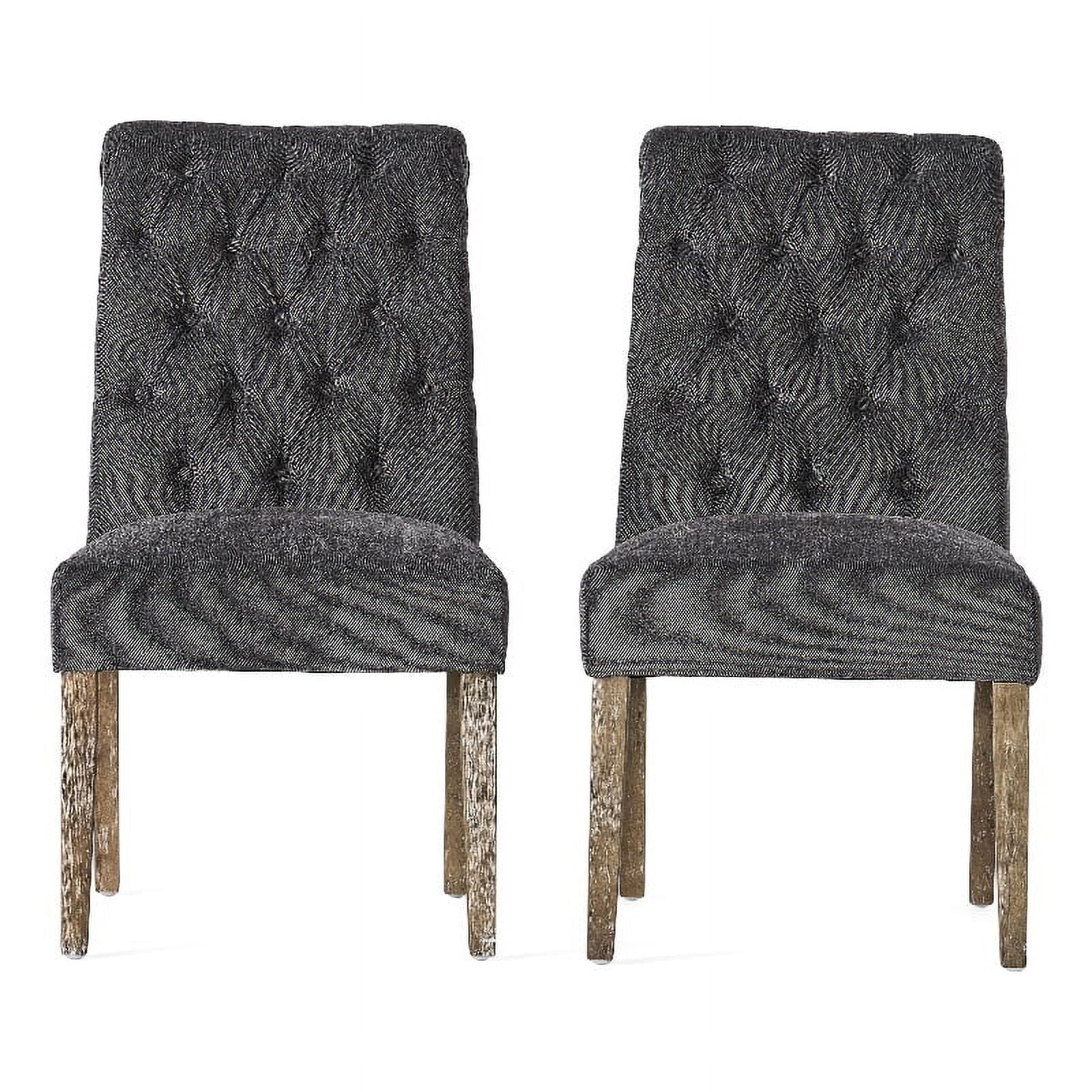 Noble House Dinah Dark Grey Dining Chairs (Set of 2) - Walmart.com