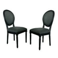 thumbnail image 1 of Noble House Dior Set of 2 Dining Chairs, Traditional Fabric, Gray and Black, 1 of 7