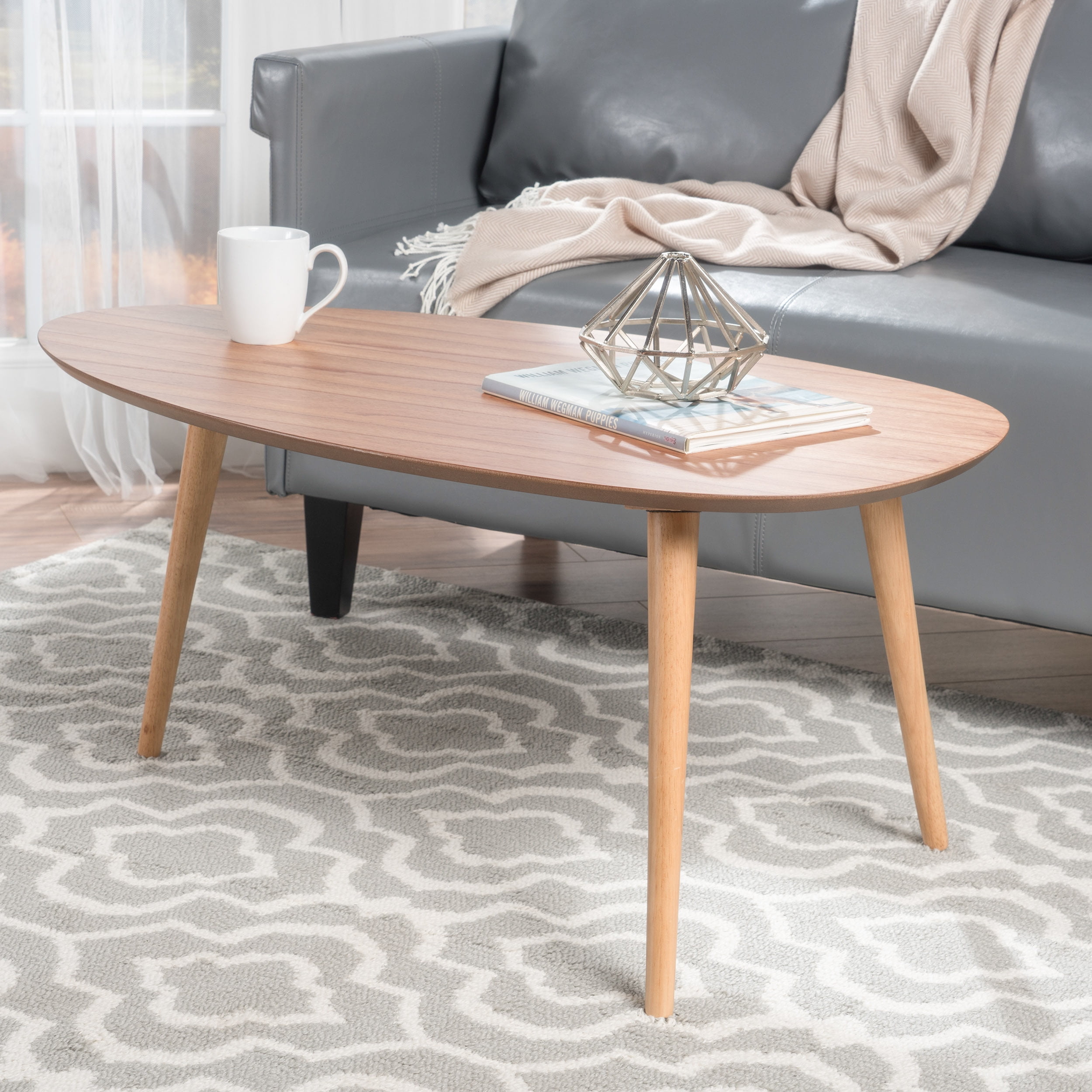 Noble House Eaton Natural Wood Coffee Table Walmart