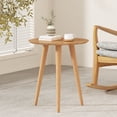 thumbnail image 1 of Bessie Faux Wood and Rubberwood End Table, Natural Oak, 1 of 5