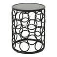 thumbnail image 1 of Noble House Elm 16" Modern Outdoor Iron and Ceramic Tile Side Table - Gray/Black, 1 of 14