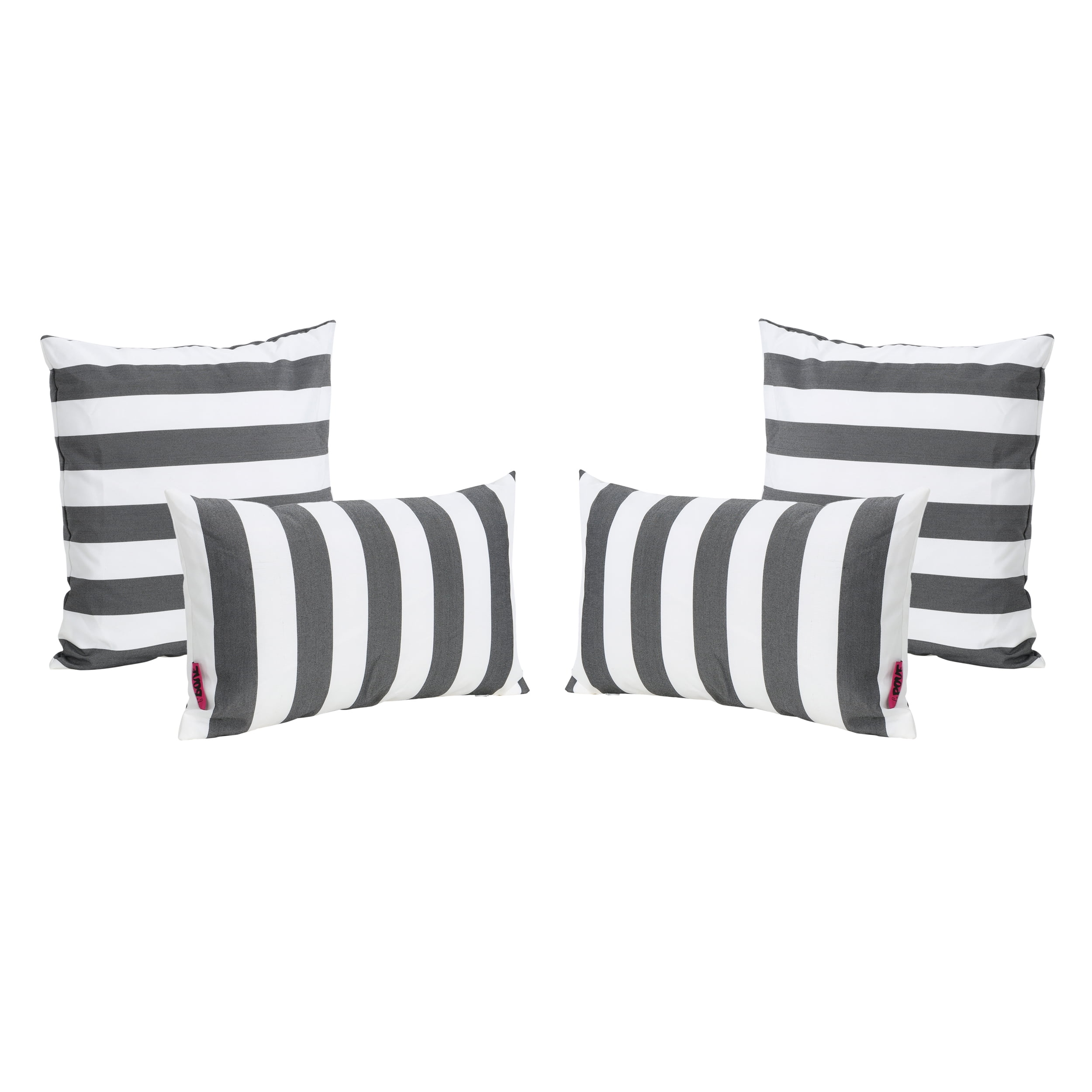 Black white striped outdoor pillows new arrivals