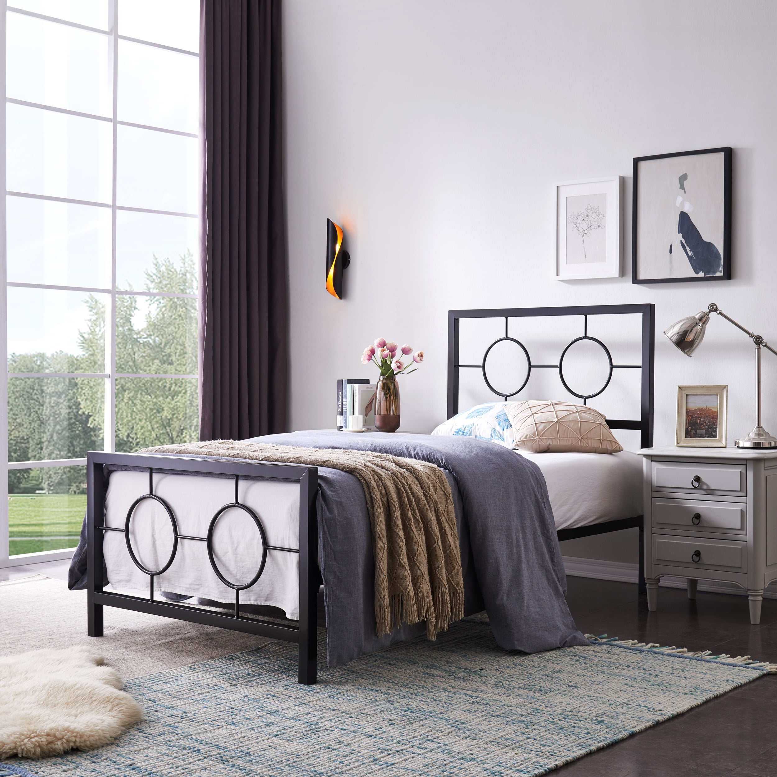 Low profile metal bed discount