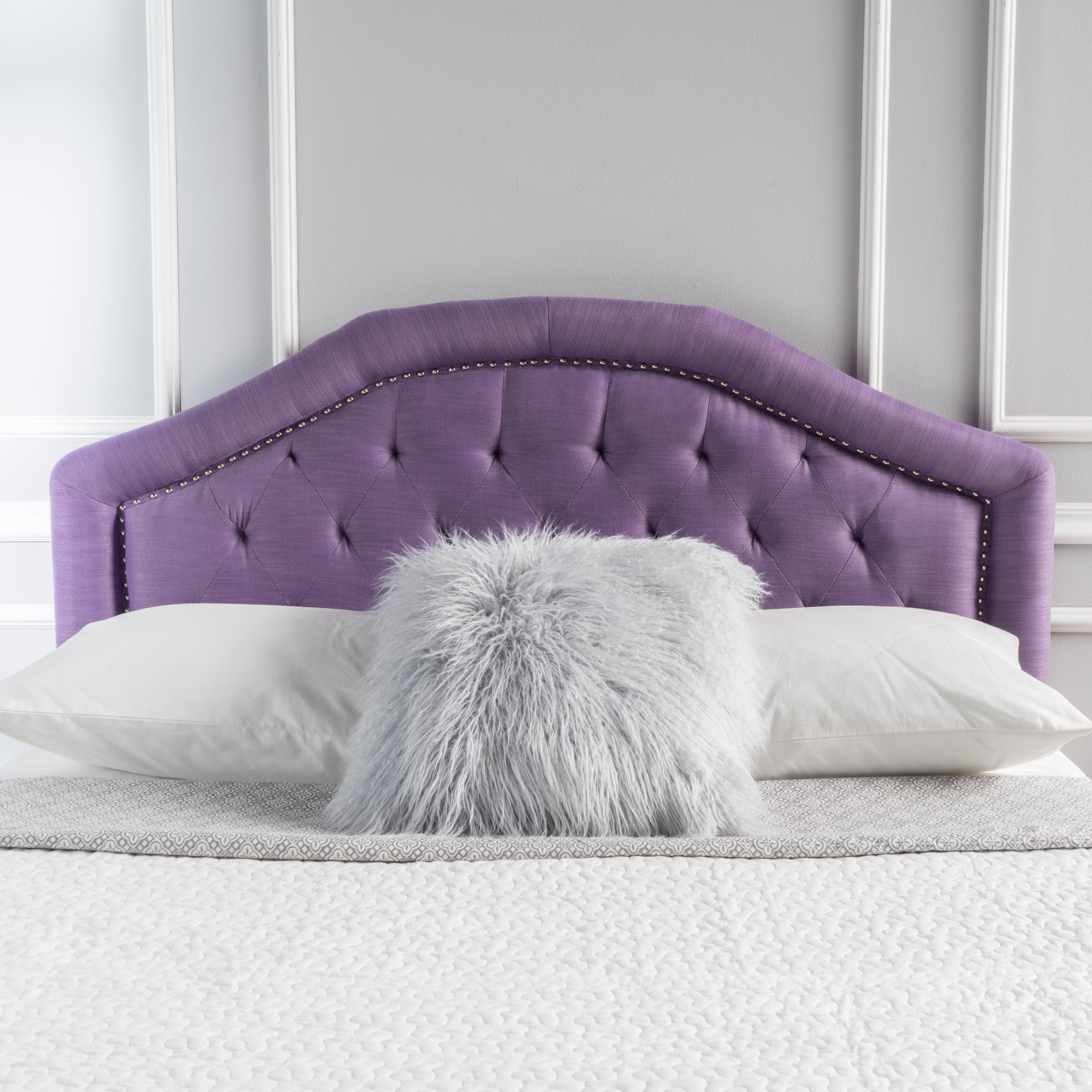Free Shipping Noble House Fabric Queen Full Headboard Light Purple Walmart