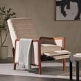 thumbnail image 1 of Harper & Bright Designs Noble House Fabric Recliner Chair, Mid-Century Wood Push Back Recliner Sofa, Adjustable Lounge Chair with Thicker Backrest and Seat Cushion for Living Room, Sand, 1 of 17