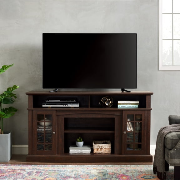 Noble House Fenpine 58" TV Media Stand, Modern Entertainment Console with Open & Closed Storage for 65" TVs, Espresso