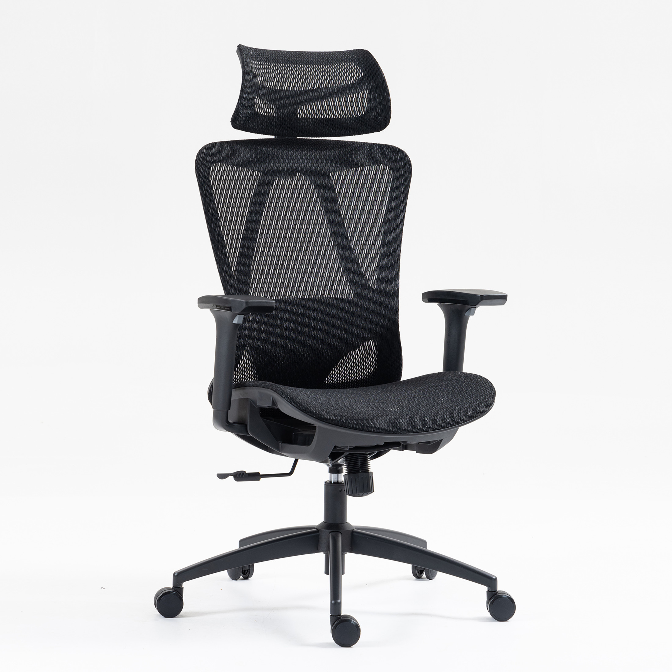 Noble House Fido 47" High Back Mesh Office Chair, Ergonomic Reclining Design with Adjustable Lumbar, Black