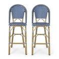 thumbnail image 1 of Noble House Gallia Outdoor Bar Stool - Dark Teal/White, 2 Pack, 1 of 7