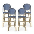 thumbnail image 1 of Noble House Gallia Outdoor Bar Stool - Dark Teal/White, 4 Pack, 1 of 7