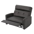 thumbnail image 1 of Noble House Gideon Oversize Microfiber 2 Seater Recliner, Slate and Black, 1 of 13