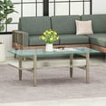 thumbnail image 1 of Noble House Grantlee Acacia Wood Coffee Table with Tempered Glass Top, Gray Finish, 1 of 8