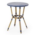 thumbnail image 1 of Groveport Aluminum Outdoor French Bistro Table, Dark Teal, White, and Bamboo Finish, 1 of 6