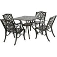thumbnail image 1 of Noble House Hallandale Sarasota 5 Piece Square Patio Dining Set in Bronze, 1 of 4