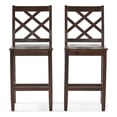 thumbnail image 1 of Noble House Harmon Acacia Wood Counter Chairs in Brown Mahogany (Set of 2), 1 of 9