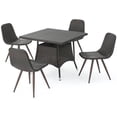 thumbnail image 1 of Noble House Harper 5 Piece Wicker Square Patio Dining Set in Brown, 1 of 10
