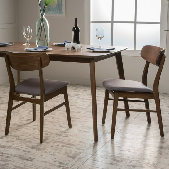 Noble House Harper Dining Chair, Set of 2, Dark Grey