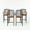 thumbnail image 1 of Harper Outdoor Barstool with Cushion, Set of 4, Shiny Copper and Tuscany, 1 of 9