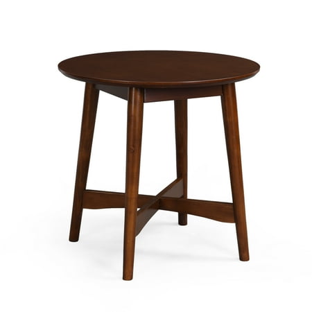 Noble House Hiland Wood End Table, Walnut