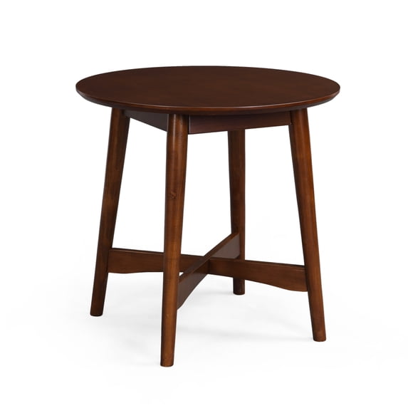 Noble House Hiland Wood End Table, Walnut