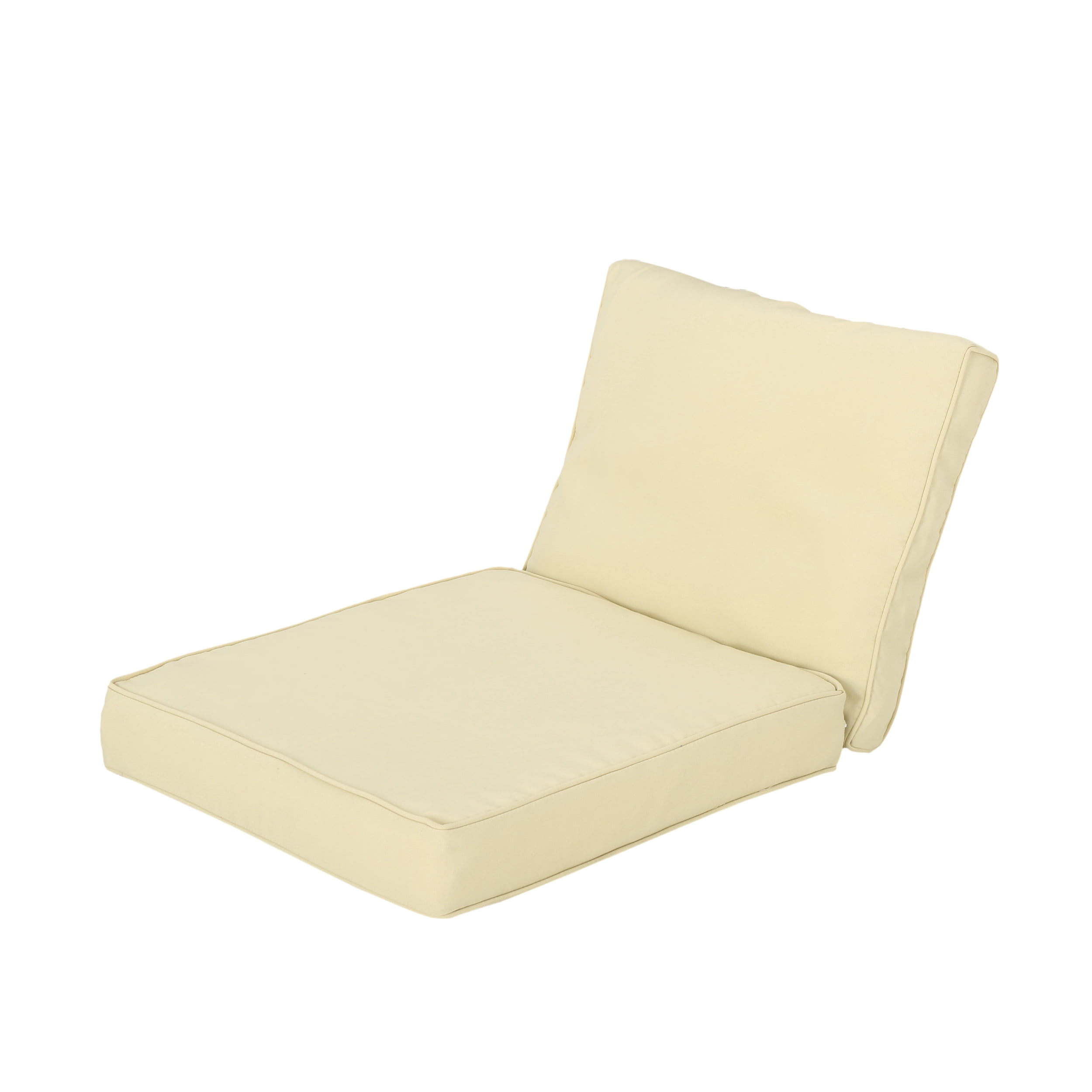 Noble House Hopewell Outdoor Fabric Club Chair Cushions in Cream