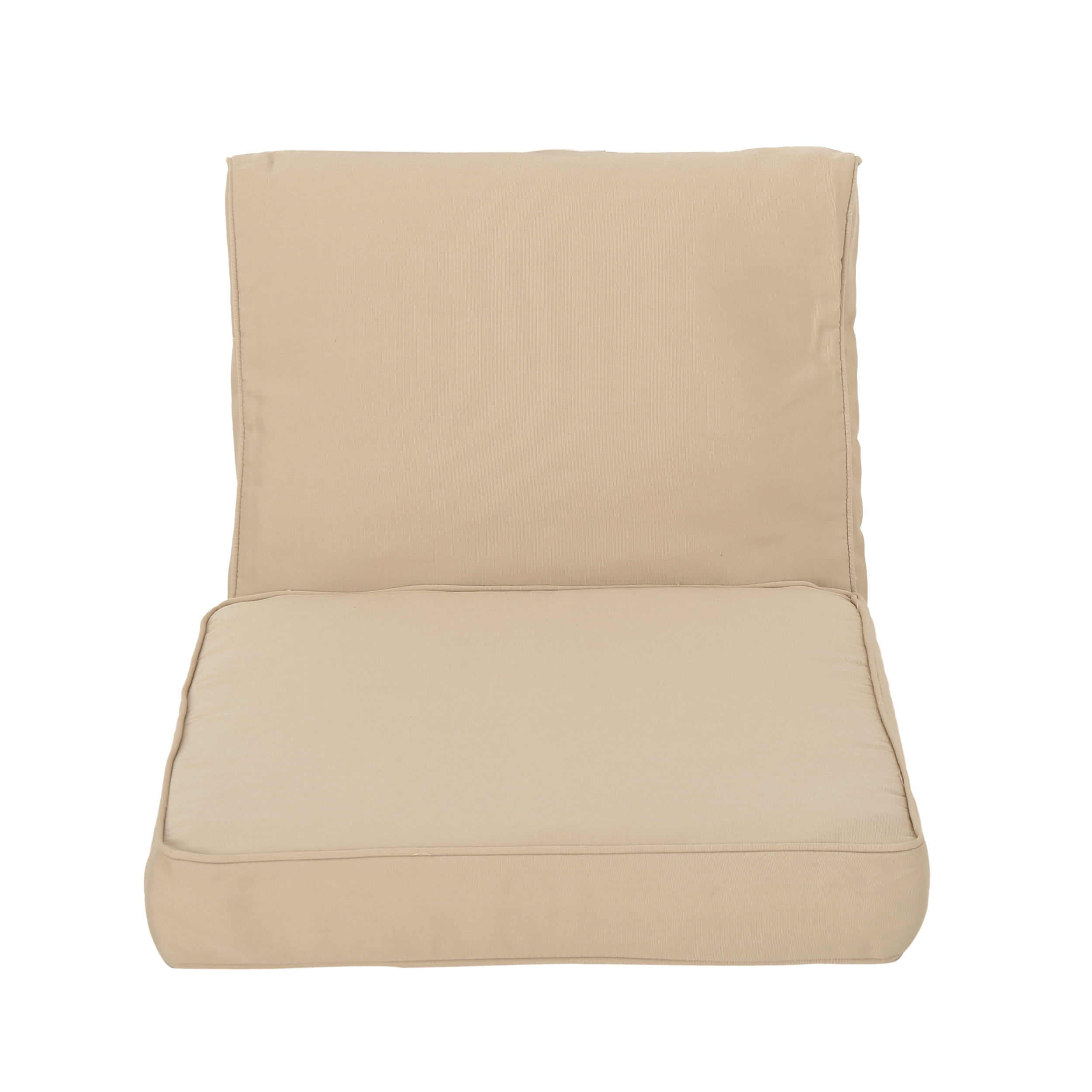 Noble House Hopewell Outdoor Water Resistant Fabric Club Chair Cushions in Tan