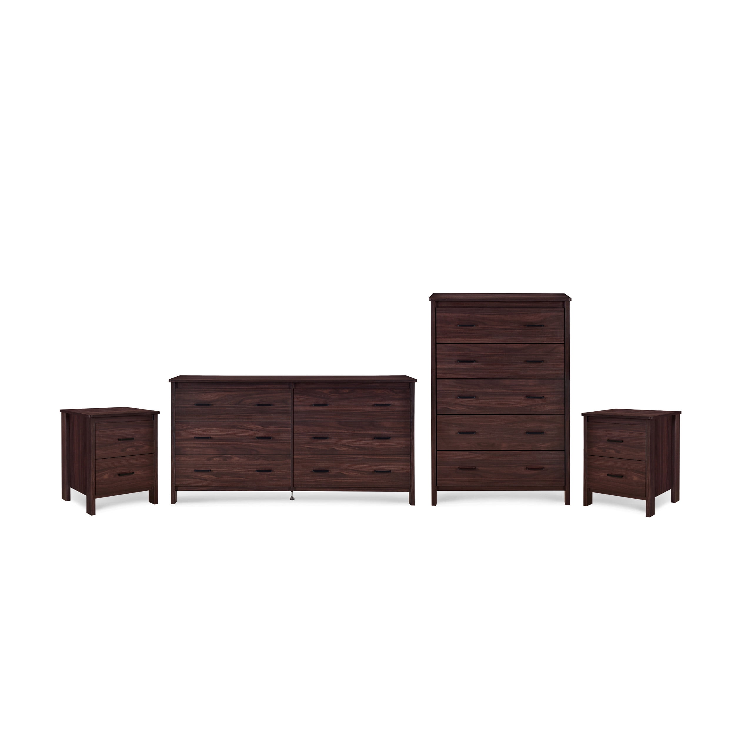 Wood dresser and nightstand set outlet