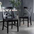 thumbnail image 1 of Bono Acacia Wood Dining Chairs, Set of 2, Black, 1 of 7