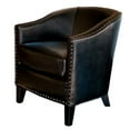 thumbnail image 1 of Noble House James Black Bonded Leather Club Chair, 1 of 9