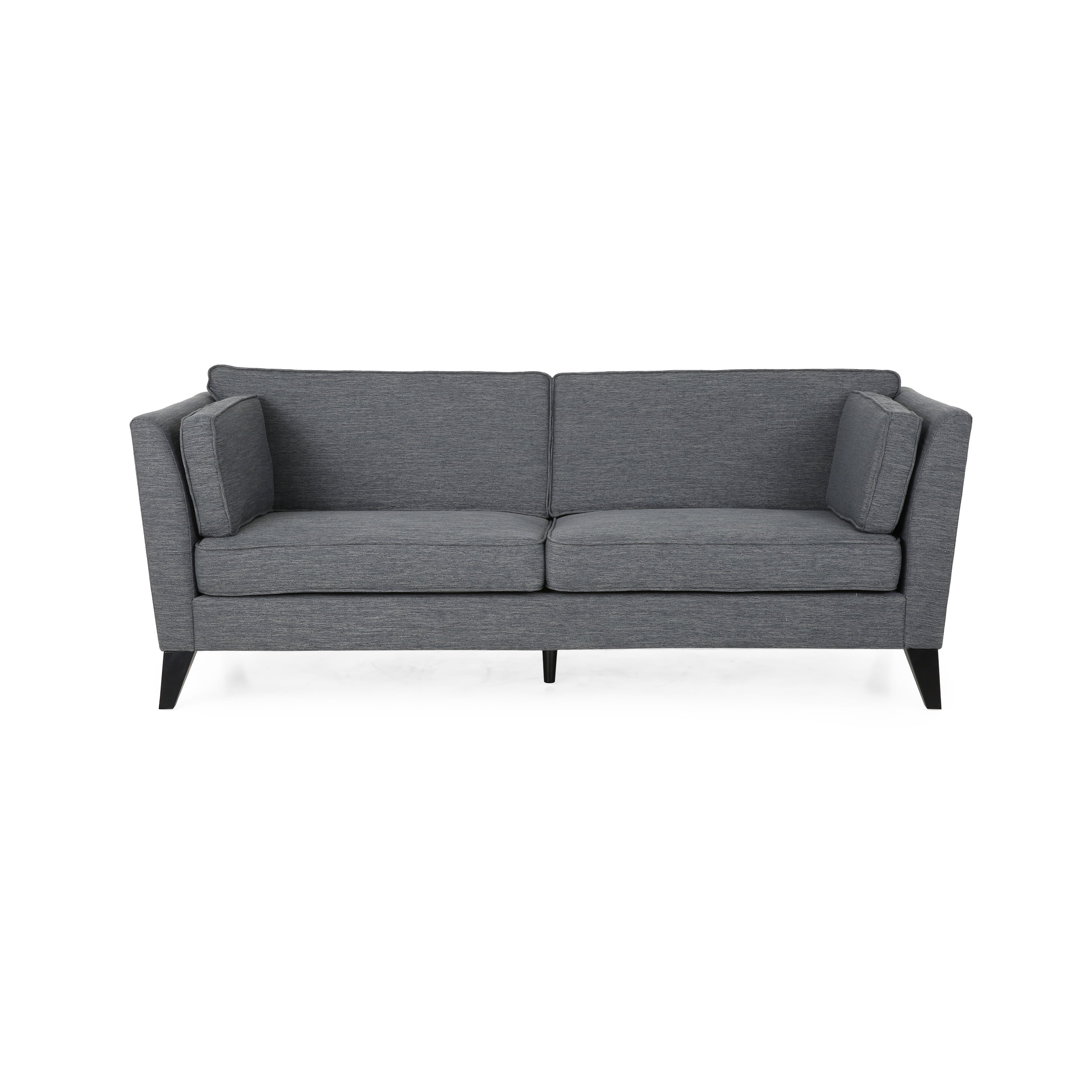 Noble House Jaxen Contemporary Fabric 3 Seater Sofa Charcoal