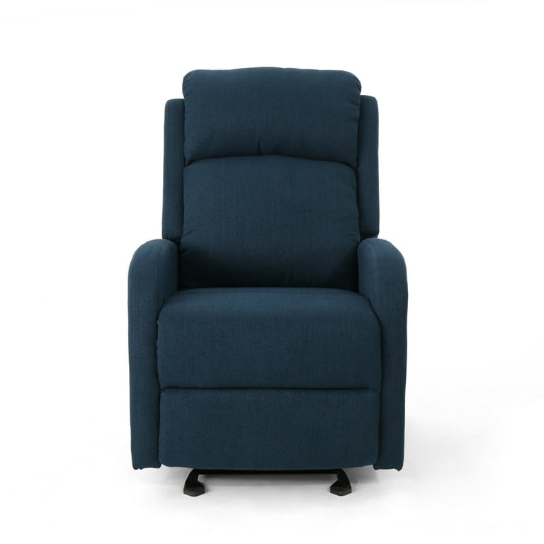 Free Shipping Noble House Jerome Standard Fabric Rocking Recliner Navy Blue Walmart