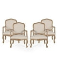 thumbnail image 1 of Noble House Joni French Fabric Dining Chair, Set of 4, Beige, Natural, 1 of 9