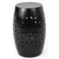 thumbnail image 1 of Noble House Jorell Modern Indoor Lace Cut Iron Side Table in Black, 1 of 11