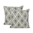 thumbnail image 1 of Noble House Kaleeya Decorative Throw Pillow, 18" x 18", Gray and Off White, 2 Pack, 1 of 6
