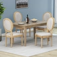 thumbnail image 1 of Noble House Karter Indoor French Fabric Dining Chairs, Set of 4, Beige, 1 of 9